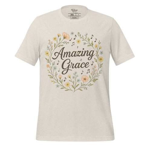 Amazing Grace Christian Hymn T-Shirt dust